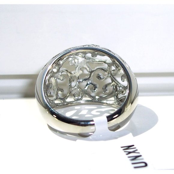 STAINLESS STEEL Open Work Design Dome Ring - Picture 9 of 14